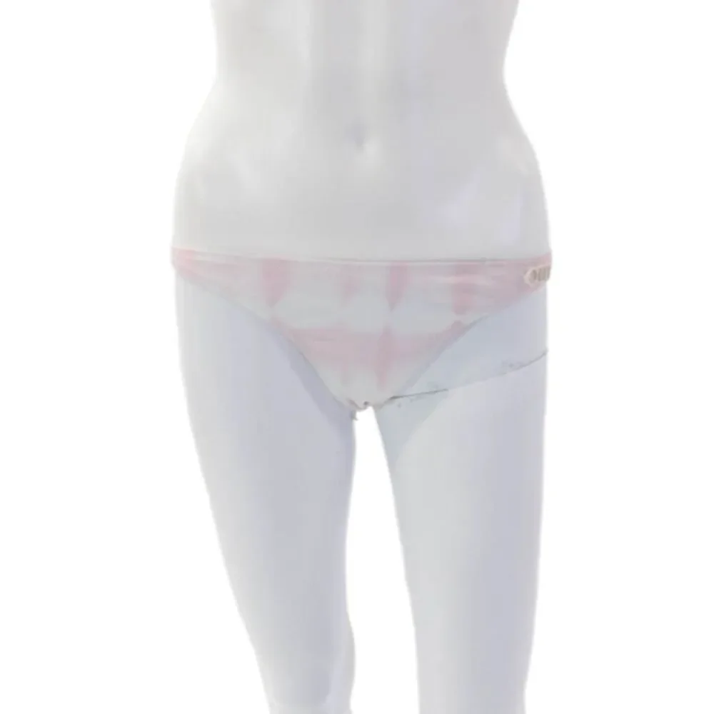 Solid & Striped Womens Textured Ombre Printed Bikini Bottom Pink Size L